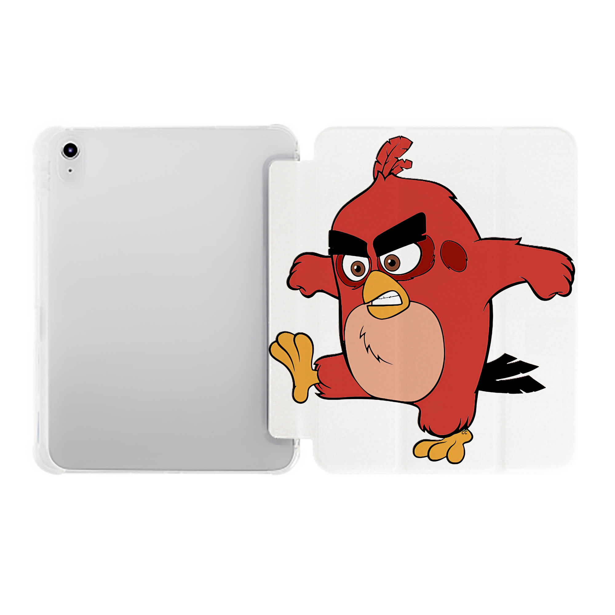 （画像用） Angry Birds アングリーバード IPad ケース ペン収納付き 三つ折りスタンド PUレザー×シリコン 対応機種9.5/10.5/10.9インチ
